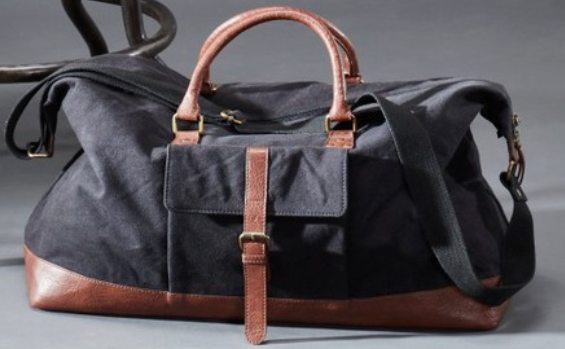 Black Canvas Weekender Bag