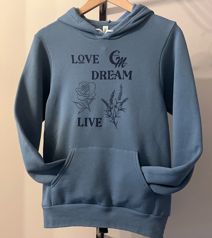 Love Dream Live Blue Hoodie