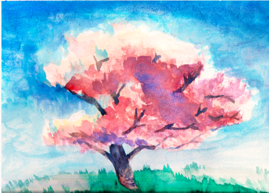 Cherry Blossom Tree Card