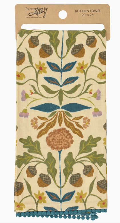 Folk Floral Kitchen Towel