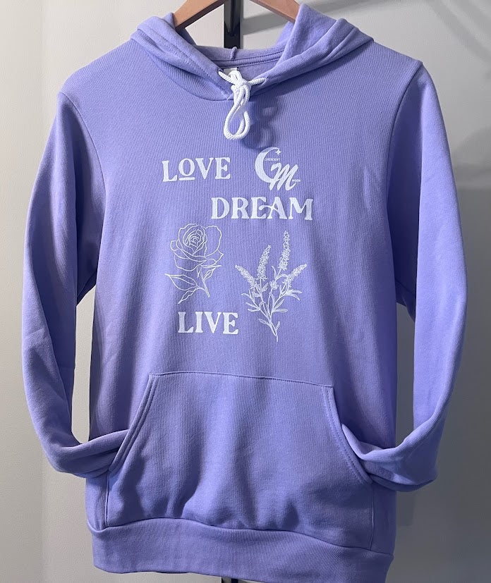 Love Dream Live Lavender Hoodie