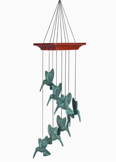 Verdigris Hummingbird Chime